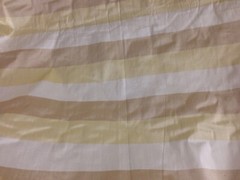 Ivory Yellow Brown Strio 100% silk dupioni fabric 54” wide Sold By The Yard