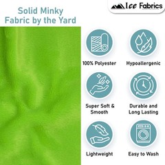 Ice Fabrics Solid Minky Fabric by The Yard – Soft, Smooth 1 Yard, Light Blue