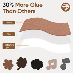 Beige Suede Couch Repair Kit – 6 Self-Adhesive Microfiber Patches for Upholstery