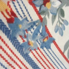 RALPH LAUREN VTG. FABRIC 10.4 YDS. SIMILAR TO DYLAN’S GROVE FLORAL/STRIPE