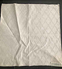 THIBAUT Beaded Trellis in Cream 16 3/4 x 17 1/2″ Geometric Woven Fabric Sample
