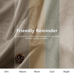 NSGZ Natural Linen Cotton Fabric 1 Yard 61″ Wide, Linen Cotton Blend | Breathabl