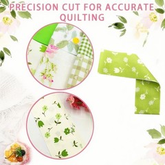 80 PCS Green Jelly Roll Fabric Strips 2.6 Inch Precut Cotton Floral Bundle