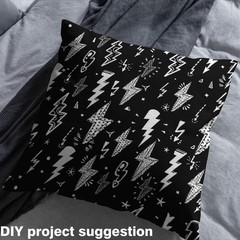 Manfei Flash Lightning Strike Print Boys Man Gamer Diy Fabric By The Yard For