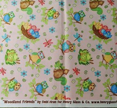 Woodland Friends by Debi Hron for Henry Glass 2 yards- 2 prints OOP VERY RARE