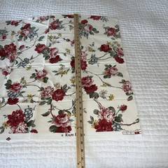 Ralph Lauren Danielle White Floral Fabric Remnant 29×27”