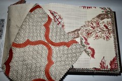 Big FABRIC SAMPLE BOOK Red Spice SEDONA Autumn 45pcs LOT Print Embroidery Woven
