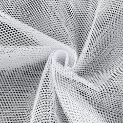 63 x 59 Inch White Mesh Fabric, Slightly Stretch Fabric Cuttable