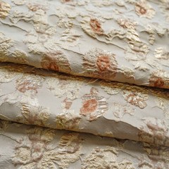 1M Jacquard Gold Embossed Bubble Cloth Fabric Soft Elegant Skirt Dress Material