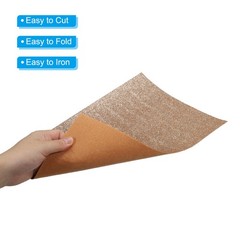 Soft Felt Sheets Glitter Self Adhesive Fiber Rose Gold Tone 11.8″x7.8″ 6pcs