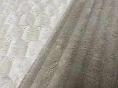 4 Pack 17” X 19” Upholstery Sample Cream Faux Furs