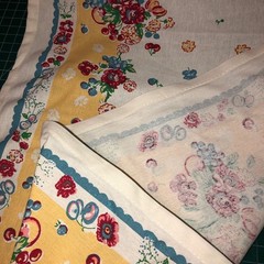 MODA 100% cotton toweling fabric retro Granny’s Garden – 920-120 – 16 in x 36 in