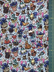 Stitch & Scrump Snacks Custom Fabric Fat Quarter 18×28” Cotton Spandex