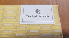 Randolph Alexander 100% Acrylic Fabric Sample- Elliott Yellow-19″×28″-E1424-2