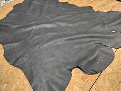 Genuine goatskin nappa leather brown black ideal for crafts