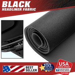 Automotive Flat Knit Headliner Fabric With 1/8″ Foam Backing – 60″ x 60″ (Black)