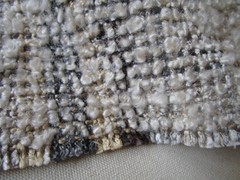 KARMIN in Mineral 4.16 yds Fluffy loop Boucle Upholstery Fabric Ivory Beige Grey