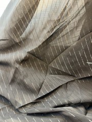 Black Sheer Metallic Pinstripe Fabric 2 Yards x 55” Wide Lightweight Shimmer