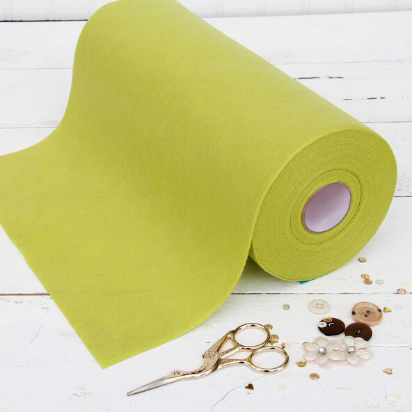 Premium Felt Roll – 12″ x 10yd – Moss Green – Soft Wool-Like 1.2mm Thick