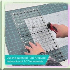 4.5×8.5 Inch Quilting Ruler with Turn-A-Round