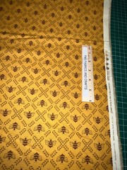Moda Sun Drenched Bees on gold 100% cotton fabric by the yard 36 x 44 43204 12