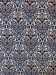 Better Homes Blue Medallion Filigree Floral Decor Fabric Cotton 1.75 yd