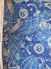 Celestial Planets Fabric Traditions 444Sun moon stars Blue Cotton FABRIC SBTYX
