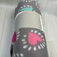 Joann Fabrics Lightweight Blizzard Fleece Gray with Multi Colors 2 Yards