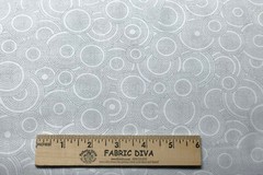 Tonal Circles Low Volume White on White 100% cotton BTHY by the half yard