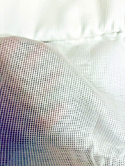 VTG Beautiful Feminine White on White CROSSBAR DIMITY Raised Tiny Check BTFQ
