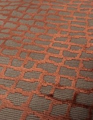 Zimmer & Rohde Epingle Crackle Velvet Upholstery Fabric- Raku / Spice 0.50 yd