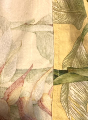 Pair Curtain Panels P Kaufmann Yellow Tropical Large Scale 60″ L #5