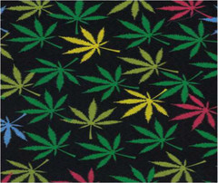 Marijuana Weed Red Green Yellow Cotton Fabric Easy care 58″ by the Yard