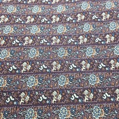 Fabric Country Fabric Piece ~42″ X ~35″ Floral Design Purple Blue Hippie Boho