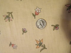 BTY Washable 1982 vintage cotton small flower print Fabric 49″ wide DRAPERY NOS