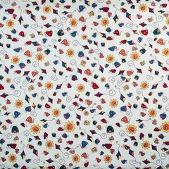 Summertime Fun Fabric Sun Kite Bug Extra-Wide BY THE YARD Kids Fabric 100%Cotton