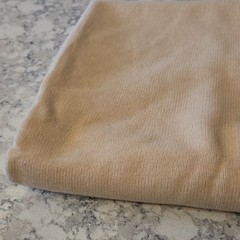 Vintage 56″ Diameter x43″ Beige Solid Knit Plain Textile Fabric Tube