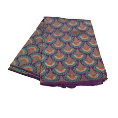 Sanskriti Art Silk Purple Woven Craft Fabric 1 Yard Decor Soft Dress Material