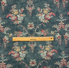 BALLARD DESIGNS QUINTON NAVY BLUE FLORAL MULTIUSE LINEN FABRIC BY THE YARD 54″W