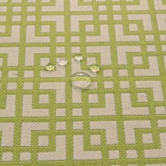 CLARENCE HOUSE OD LILLY GREEN GEOMETRIC OUTDOOR JACQUARD FABRIC BY YARD 54″W