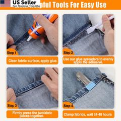 FITTDYHE Fabric Glue Permanent, 60 ML Washable Clear Clothing 60ML,