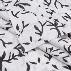 5 Yard Hand Block Print Fabric Cotton Indian Natural Sanganeri Print Fabric Art