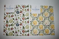 Lot 17 Pieces Palampore Fabric Samples Small Scale 100% Cotton 7″ x 9″ Botanical