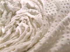 IVORY MINKY CUDDLE DIMPLE DOT PLUSH KNIT SEW QUILT CRAFT FABRIC BTY & PRECUTS