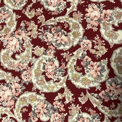 Riley Blake Floral Fabric – Burgundy Red – SC10701 – Exquisite – Gerry Robinson