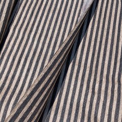 Vintage Woven Tapestry Upholstery Fabric 6.5 Yards Black Striped Chenille Velour
