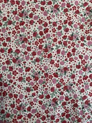 XL SCRAP 10X22 Valentine Fabric: Red and Pink Roses & Peonies $1.32 Shipping