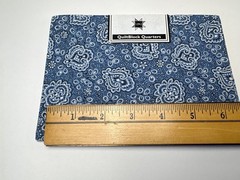 Blue Bandana QuiltBlock Quarters Cotton 18″ x 22″ Sewing Crafting Projects