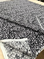 Extra wide backing quilt fabric 108” black & greys pebbles. 8 yards available