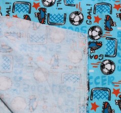 2 Yards Blue Soccer Print Cotton Flannel Fabric JO-ANN Fabrics